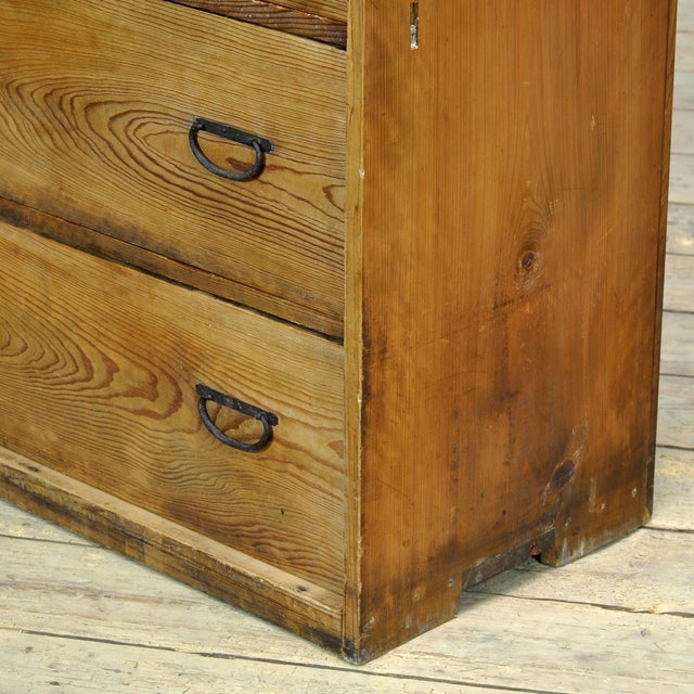 Brown Japanese Tansu Chest of Drawers, 1900s For Sale - Image 8 of 12