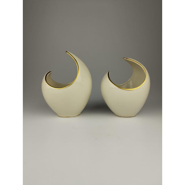 Vintage Vases by Edelstein Porzellan, 1950s, Set of 2 For Sale - Image 5 of 14