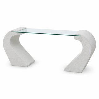 1980s Postmodern Curved Plaster Console Table For Sale