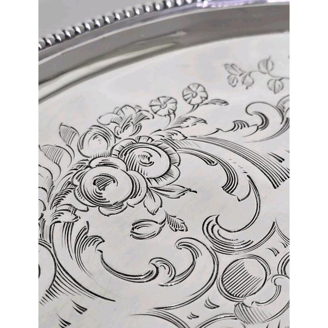 Late 18th Century George III Sterling Silver Waiter, 1785 For Sale - Image 9 of 18