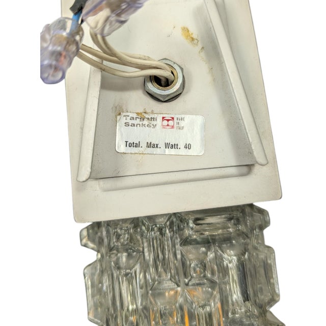 1970s Glass and Chrome-Plated Steel Wall Lamps from Targetti, 1970s, Set of 4 For Sale - Image 5 of 8