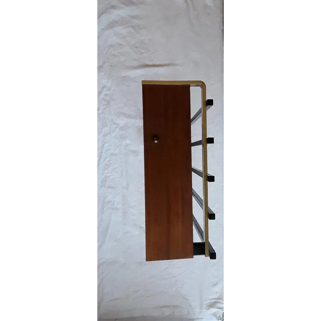1970s German Wall Mounted Coat Rack in Teak, 1970s For Sale - Image 5 of 7