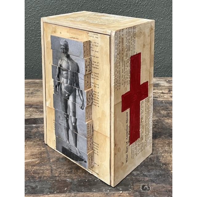 Vintage Original Mixed Media Jenga Box For Sale - Image 11 of 14