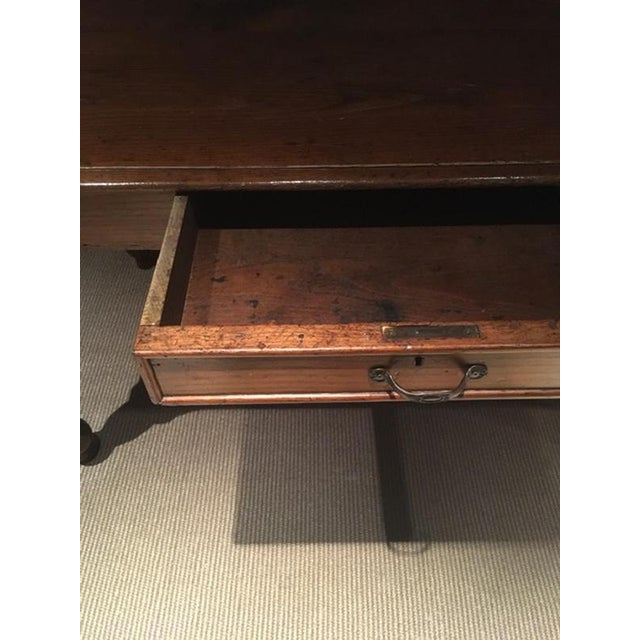 Rustic Pinewood Dining Table with Drawer, Italy For Sale - Image 11 of 18