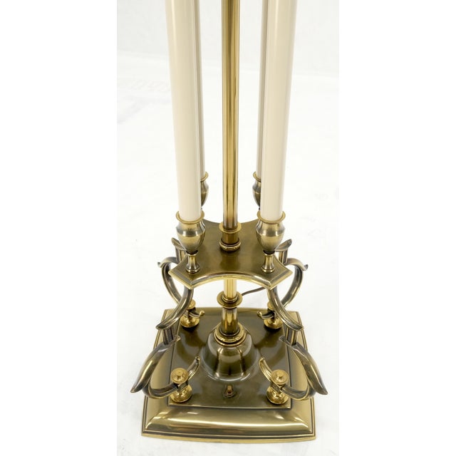 Like NEW Pair of Fine Stifel Brass Table Lamps Mid Century Modern MINT! For Sale - Image 9 of 12