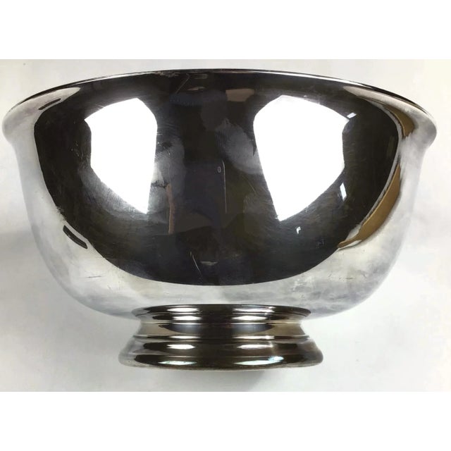 1960s 1960s Large Silver Plate Reed & Barton Revere Bowl For Sale - Image 5 of 9