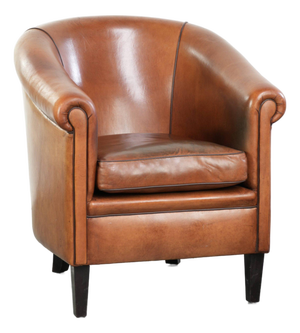 Vintage Club Chair in Sheepskin Leather