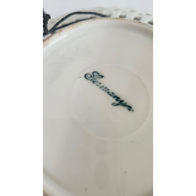 Pair of Vintage German Reticulated Porcelain Courting Couple Cabinet Plates For Sale - Image 15 of 16