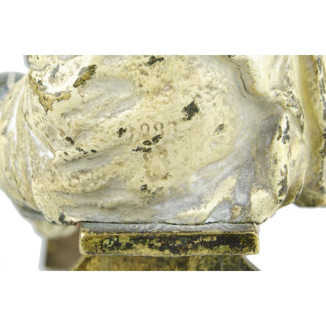 Eggshell Late 19th Century Vienna Secession Cold-Painted Bronze Small Sculpture of Two Men Playing Chess by Franz Bergmann/Nam Greb, Austria For Sale - Image 8 of 9