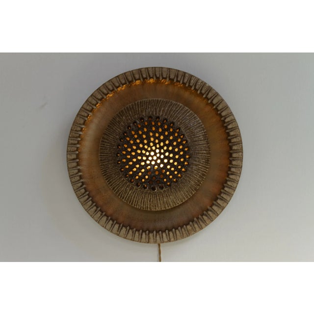 Mid-Century Ceramic Sun Wall Light from Løvemose, Denmark, 1970s For Sale - Image 15 of 18