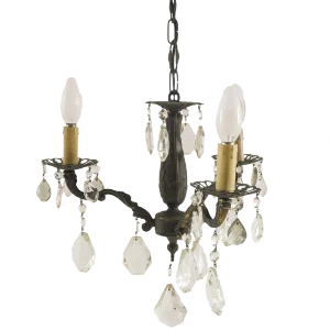 Bronze Ceiling Lamp, 1920s