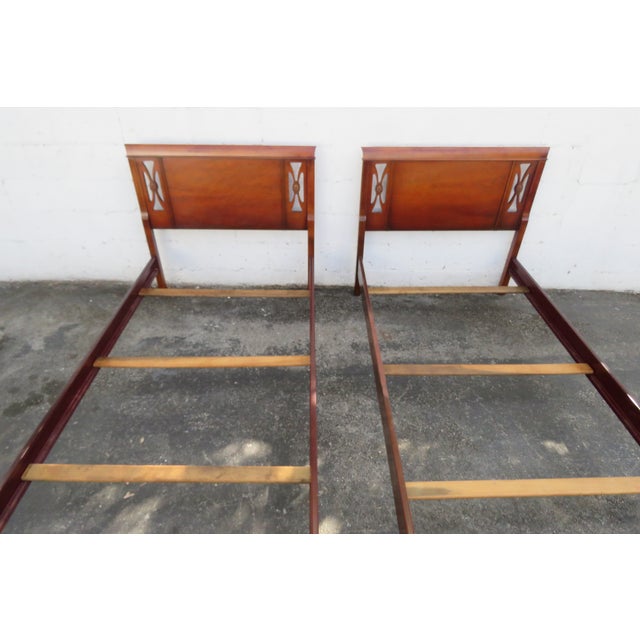 Dixie Mahogany Twin Size a Pair 5813 For Sale - Image 10 of 12
