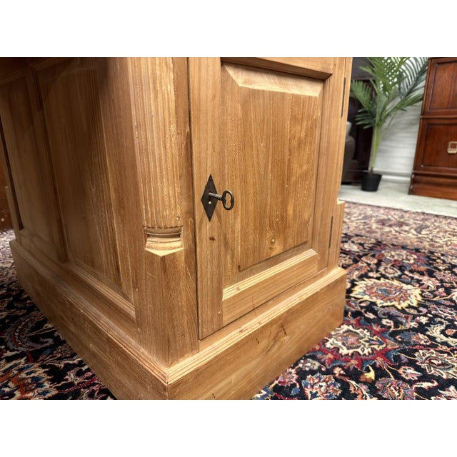 English Teak Wood Desk For Sale - Image 14 of 18