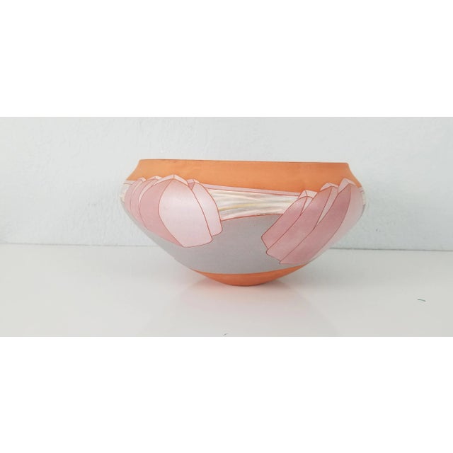 Brown 1980 Vintage Modernist Art Pottery Vase, Signed/ Sold For Sale - Image 8 of 8