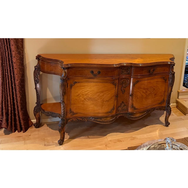 Antique Solid Philippine Narra Wood Sideboard For Sale - Image 13 of 14