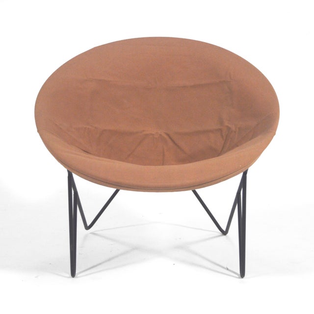 Mid-Century Modern Rare Early Hedstrom Iron Circle Chair For Sale - Image 3 of 9