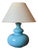Vintage French Bohemian Blue Ceramic Table Lamp, 1960s For Sale