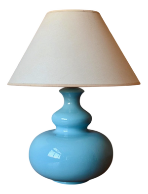 Vintage French Bohemian Blue Ceramic Table Lamp, 1960s