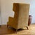 Vintage Italian high-back lounge chair by Vibieffe, styled after Gio Ponti. A sculptural Italian modernist armchair with a...