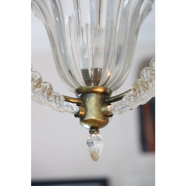 1950s Ercole Barovier, Art Decò Vintage Pendant Murano Glass and Brass For Sale - Image 12 of 15