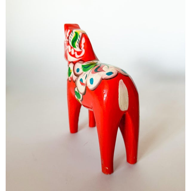 Mid Century Large Swedish Modern Hand Painted Dala Horse by Nils Olsson For Sale - Image 4 of 7