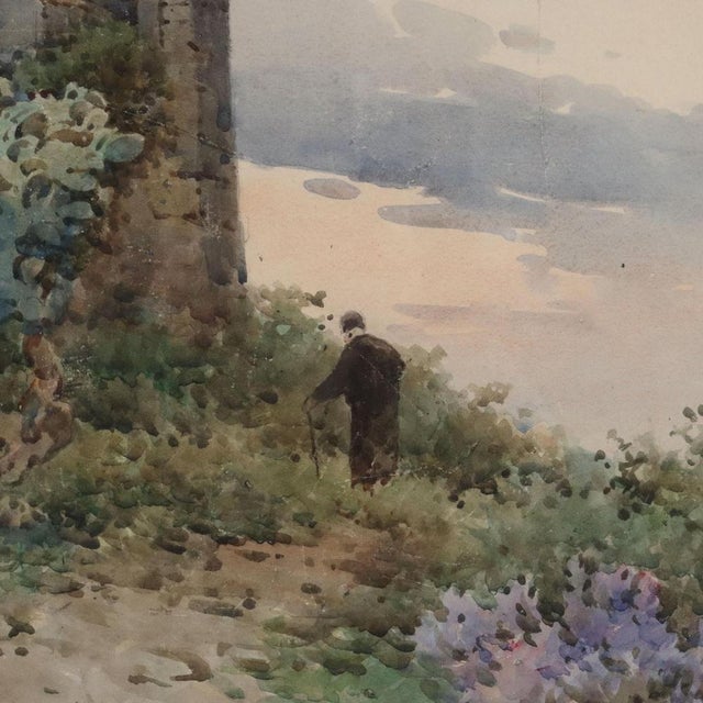 Angelos Giallinas, Landscape, Watercolor For Sale - Image 3 of 9