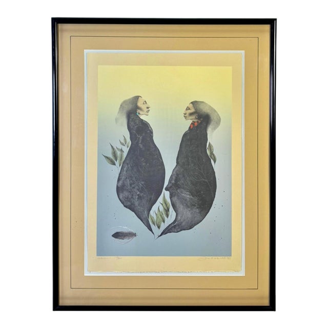 Frank Howell "Genesis" 1983 Hand-Colored Lithograph, Signed and Numbered 158/200, With Certificate For Sale