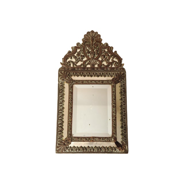 Wood Napoleon III Wall Mirror with Intricate Floral and Scroll Motifs For Sale - Image 7 of 10