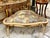 This exquisite antique French-style settee is a timeless statement piece, perfect for elegant interiors. Upholstered in...