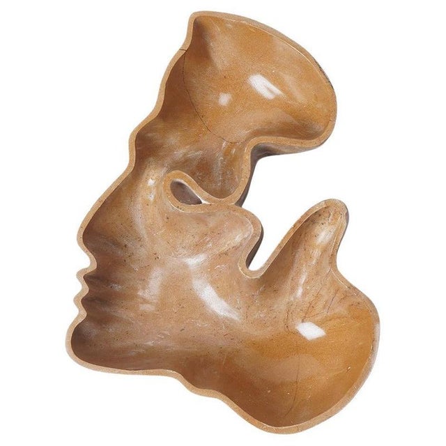 Not Yet Made - Made To Order Kiss Man Ocher Marble Recipient by Jean Pascal Levy-Trumet For Sale - Image 5 of 5