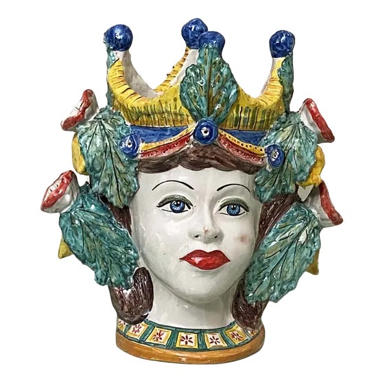 Ceramic Head from Caltagirone For Sale