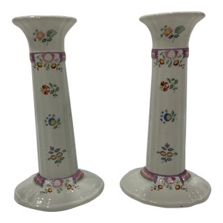 Pair of Laura Ashley Candlesticks For Sale
