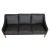 Børge mogensen 3 persons sofa model 2209 with black bizon leather. This sofa is newly upholstered with black bizon leather...