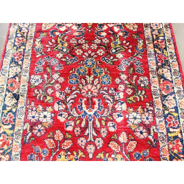 Textile Antique Persian Sarouk Runner For Sale - Image 7 of 9