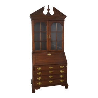 Statton Cherry Secretary Desk W. Bookcase Top For Sale