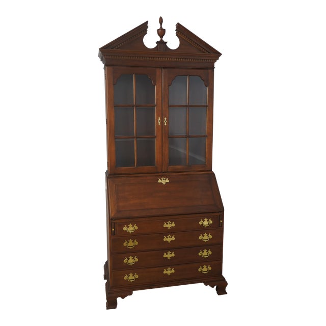 Statton Cherry Secretary Desk W. Bookcase Top For Sale
