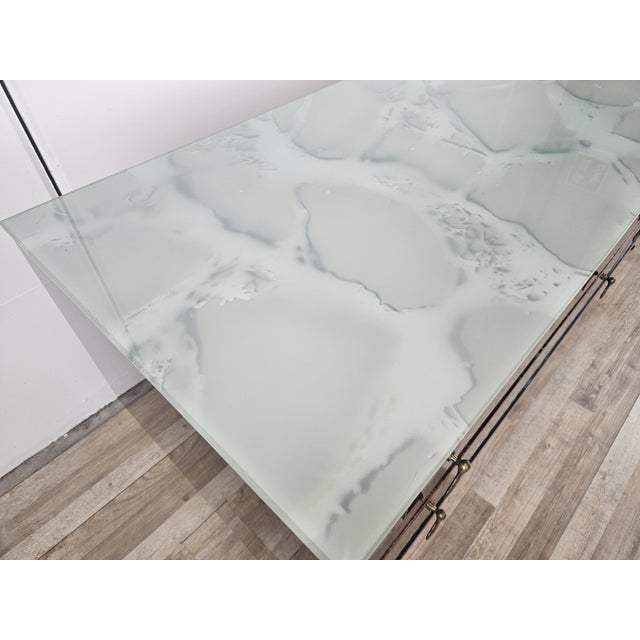 Mid-Century Chest of Drawers with Blue Glass and Four Drawers, 1960s For Sale - Image 4 of 18