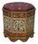 Vintage Middle Eastern Meenakari Hammered Tin Footstool Ottoman For Sale