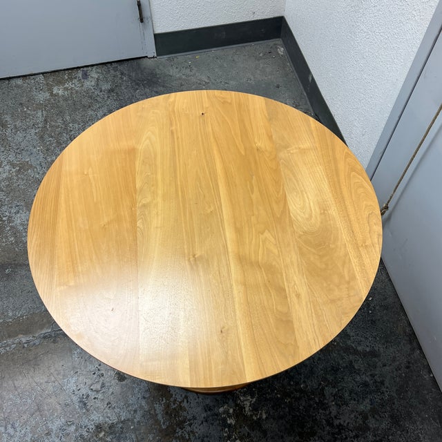 Room & Board Round Wood Pedestal Dining Table Chairish