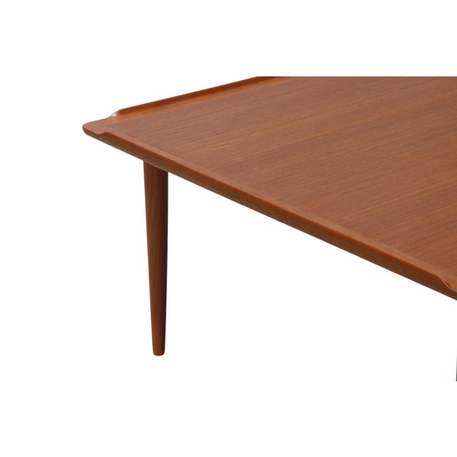 Mid-Century Modern 1970s Poul Jensen for Selig Square Teak Coffee Table For Sale - Image 3 of 6