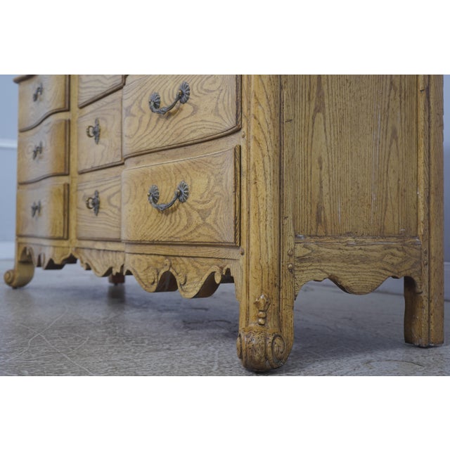 Baker French Oak 9 Drawer Dresser For Sale - Image 11 of 18