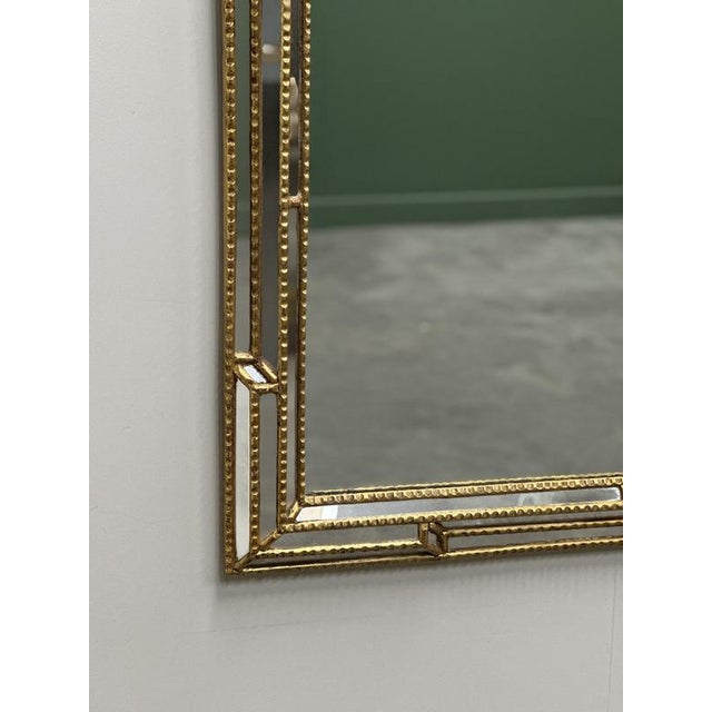 Large Italian Gilt Mirror with Architectural Frame, 1980s For Sale - Image 4 of 13
