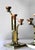 Art Deco 3-Armed Candlesticks in Brass, 1920s, Set of 2 For Sale - Image 10 of 14