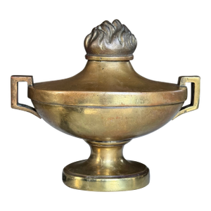 Antique Brass Gas Lantern Motif Cassoulet / Finial