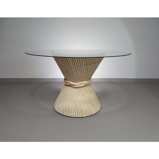 Wood Vintage Sheaf of Wheat Bamboo Dining Table from McGuire, USA For Sale - Image 7 of 16