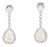 Gia Certified 7.51 Carat Total Pear Cut Diamond Drop Earrings in 18k White Gold - 2 Pieces For Sale