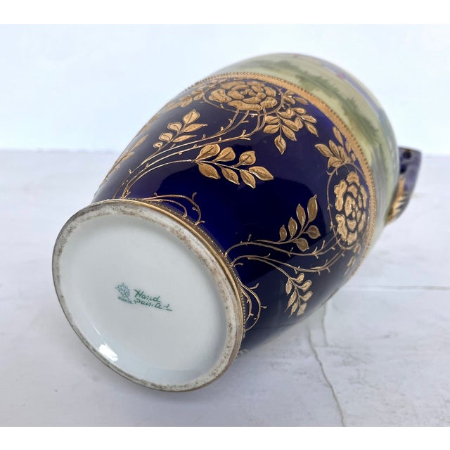 Antique Early 1900s Nippon Porcelain Hand Painted Vase For Sale - Image 16 of 16
