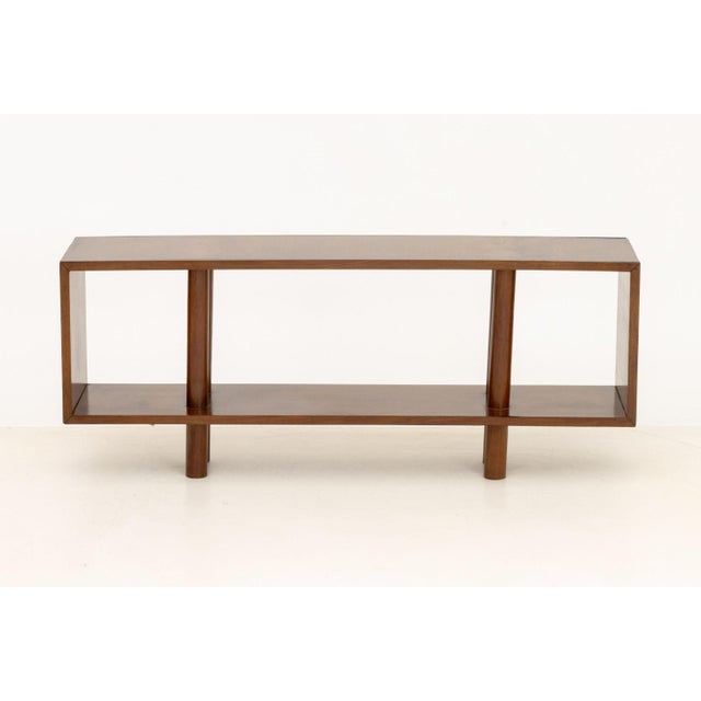 Set of Three Modern Graduated Walnut Modular Shelves For Sale - Image 9 of 14