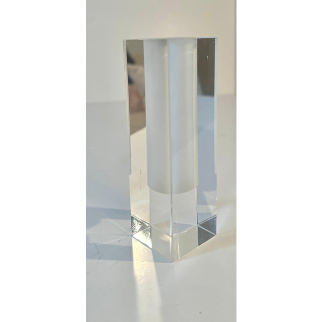 Crystal Rectangular Bud Vase by Oleg Cassini For Sale In Los Angeles - Image 6 of 10