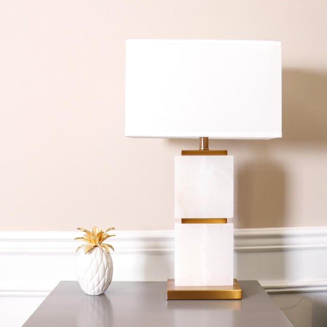 Pasargad Home Imperial Marble & Metal Table Lamp For Sale In New York - Image 6 of 8